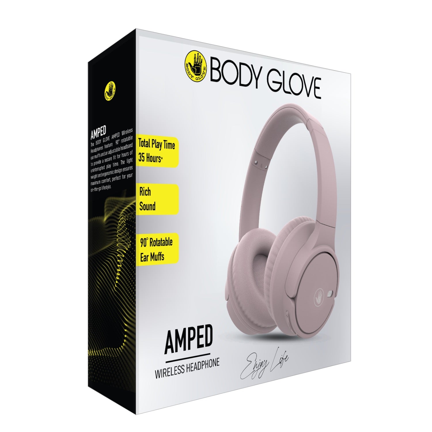Body Glove AMPED Wireless Over-Ear Headphone - Sand