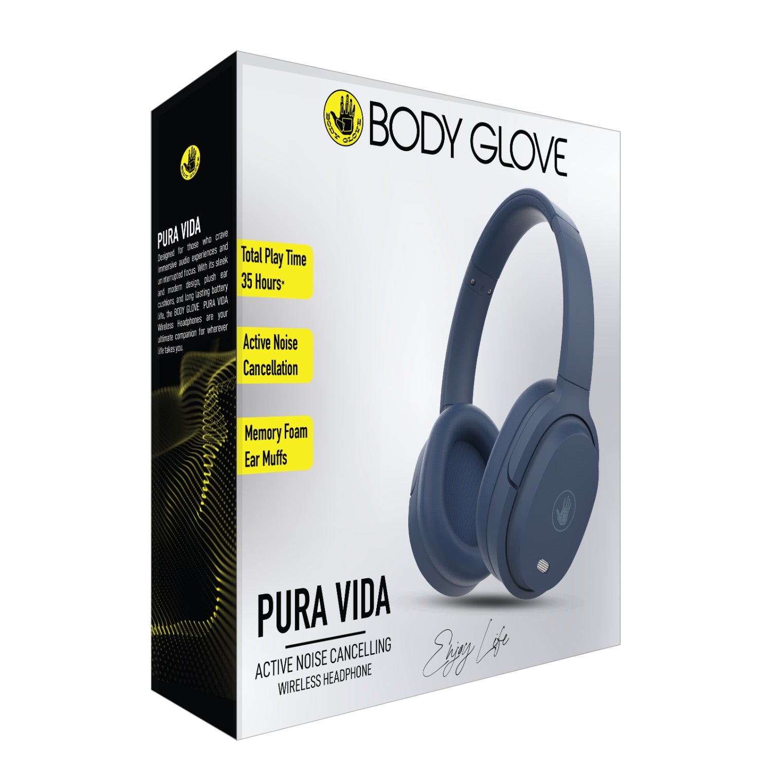 Body Glove PURA VIDA ANC Wireless Over-Ear Headphone - Blue