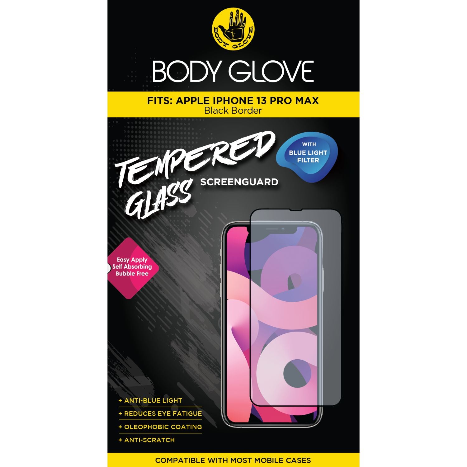 Body Glove Blue Light Tempered Glass Screen Protector - Apple iPhone 13 Pro Max