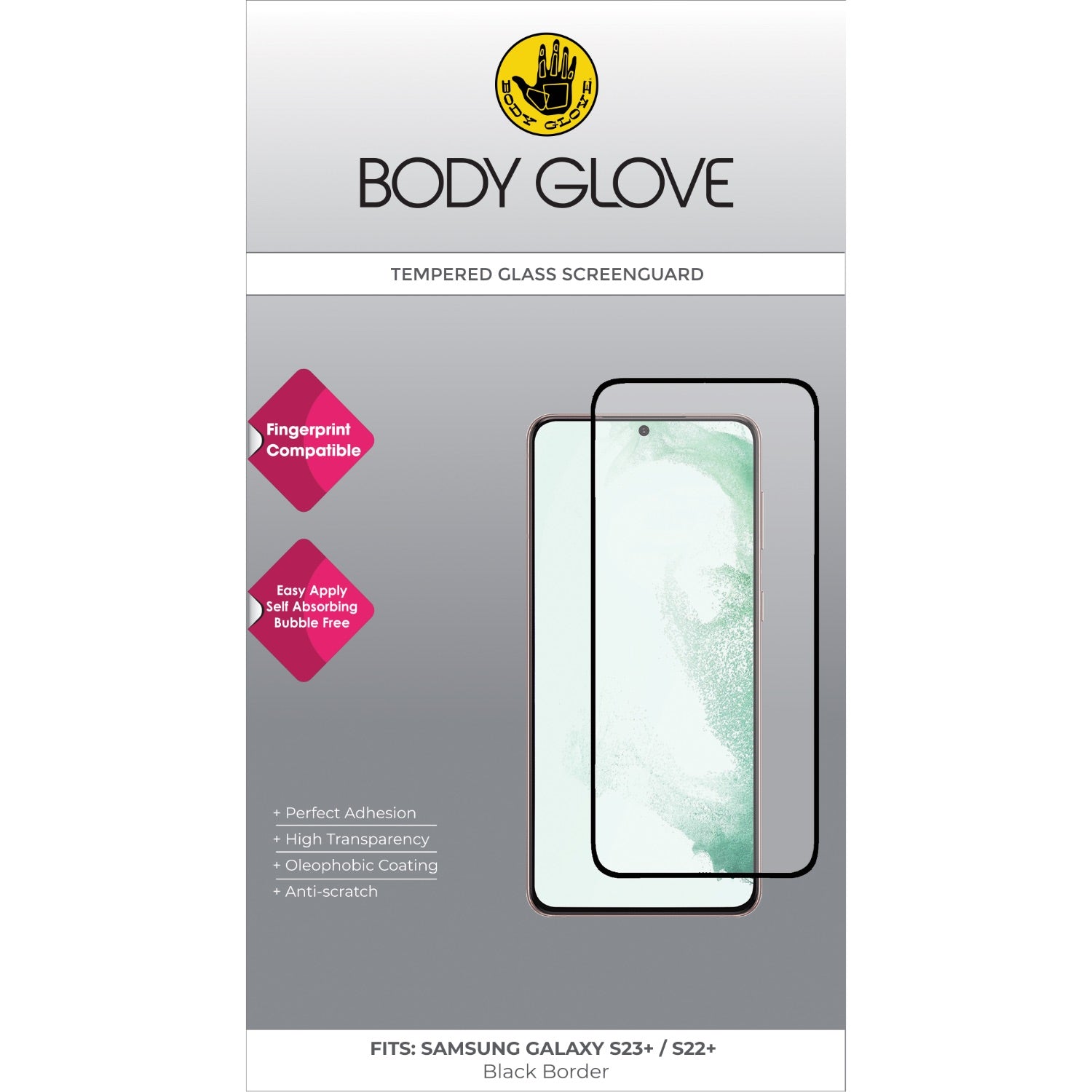 Body Glove Tempered Glass Screen Protector - Samsung Galaxy S23+ / Galaxy S22+