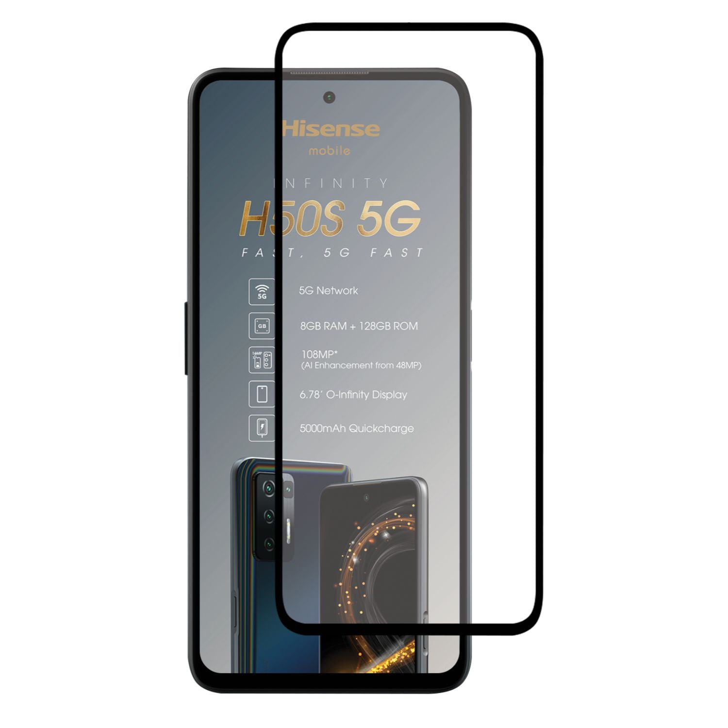 Body Glove Tempered Glass Screen Protector - Hisense H50S