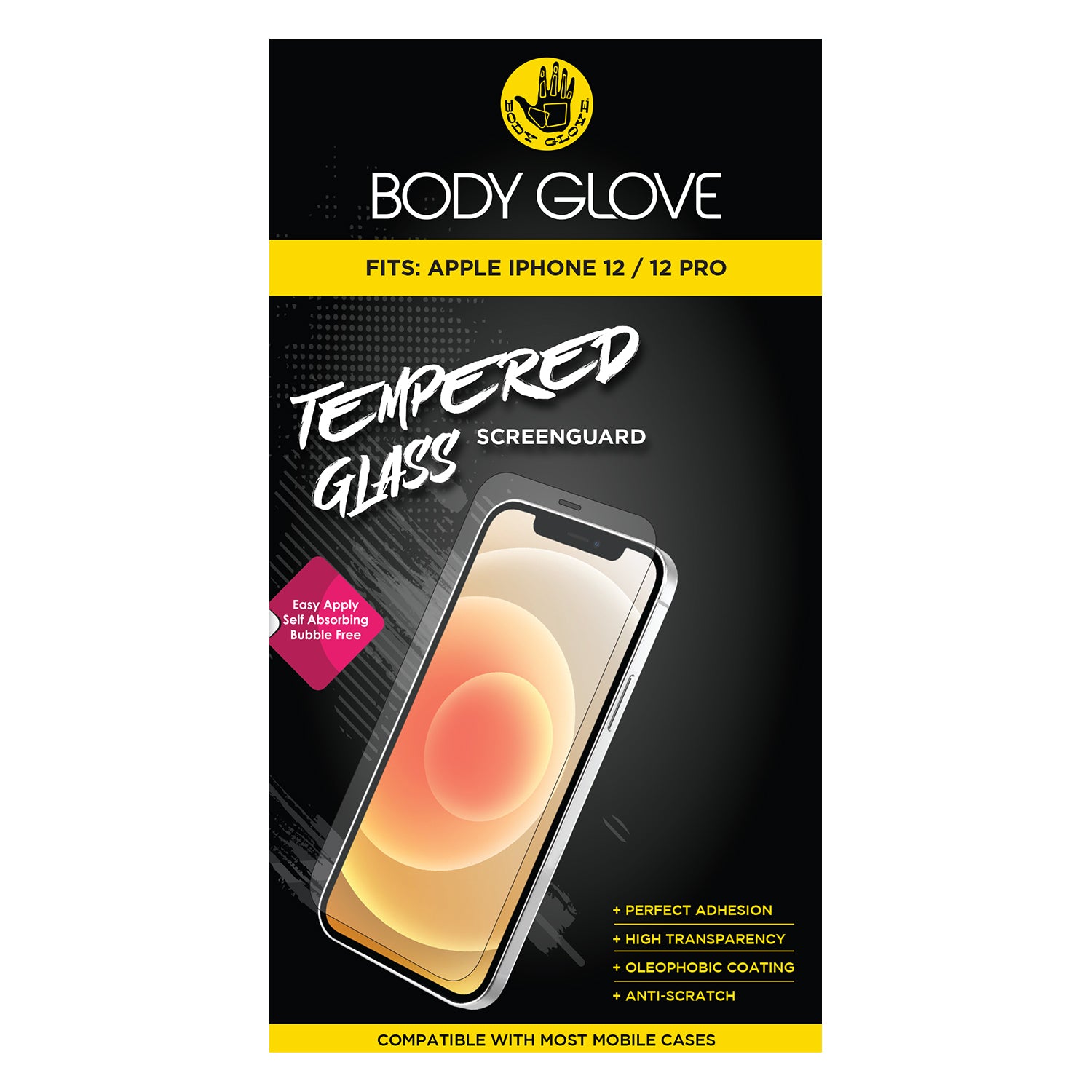 Body Glove Tempered Glass Screen Protector - Apple iPhone 12 / iPhone 12 Pro