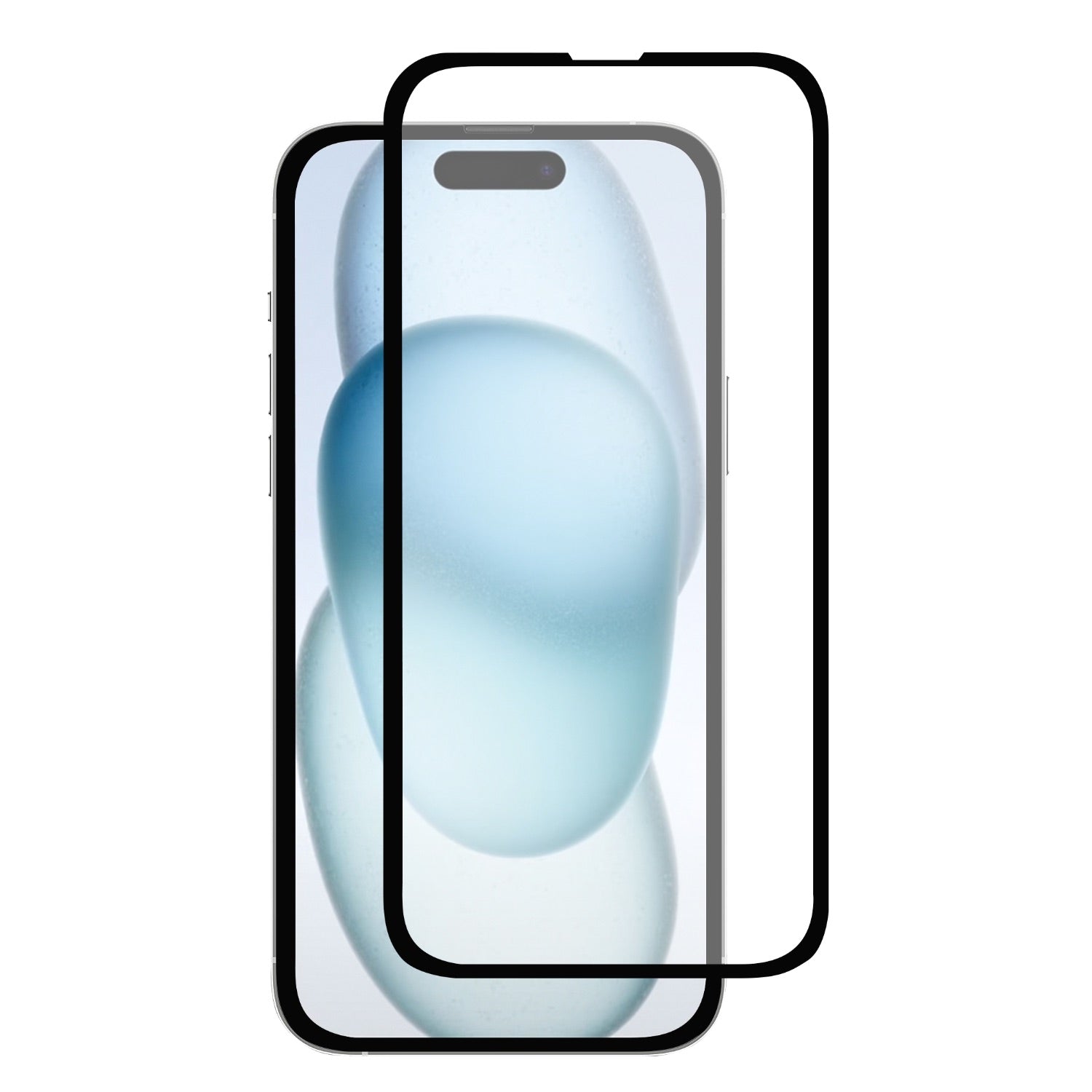 Body Glove Tempered Glass Screen Protector - Apple iPhone 16 / iPhone 15 - Black Border