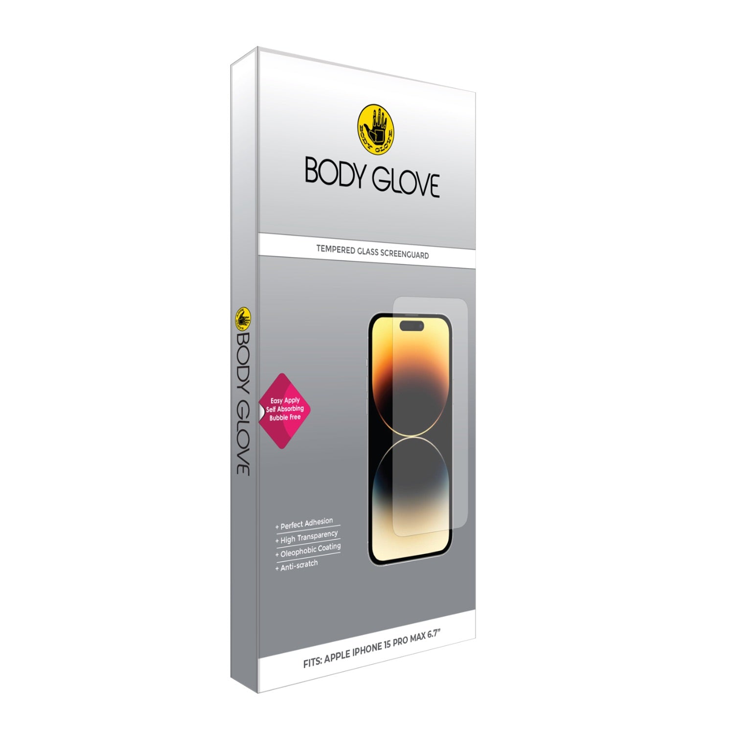 Body Glove Tempered Glass Screen Protector - Apple iPhone 15 Pro Max