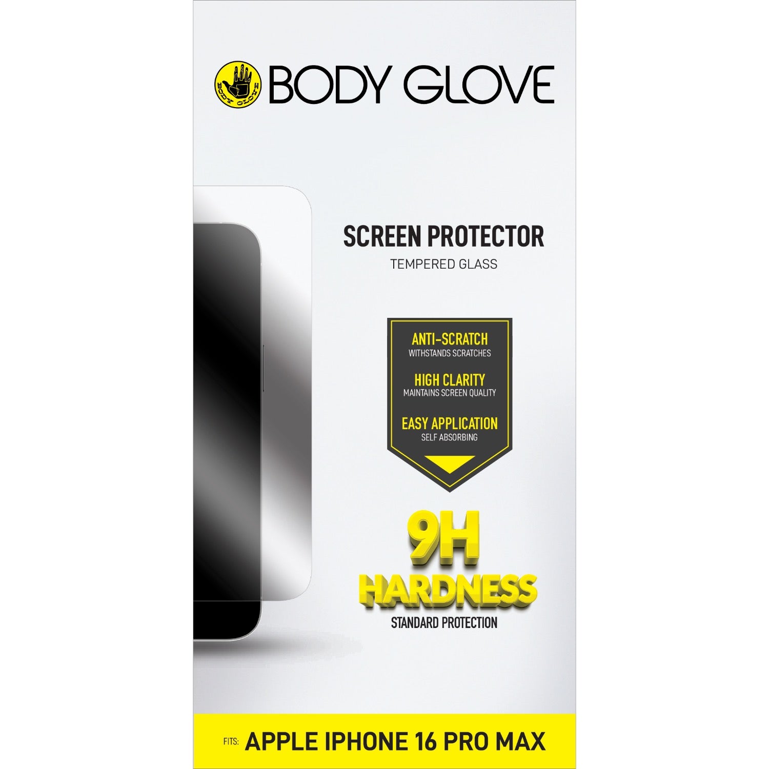 Body Glove Tempered Glass Screen Protector - Apple iPhone 16 Pro Max - Clear