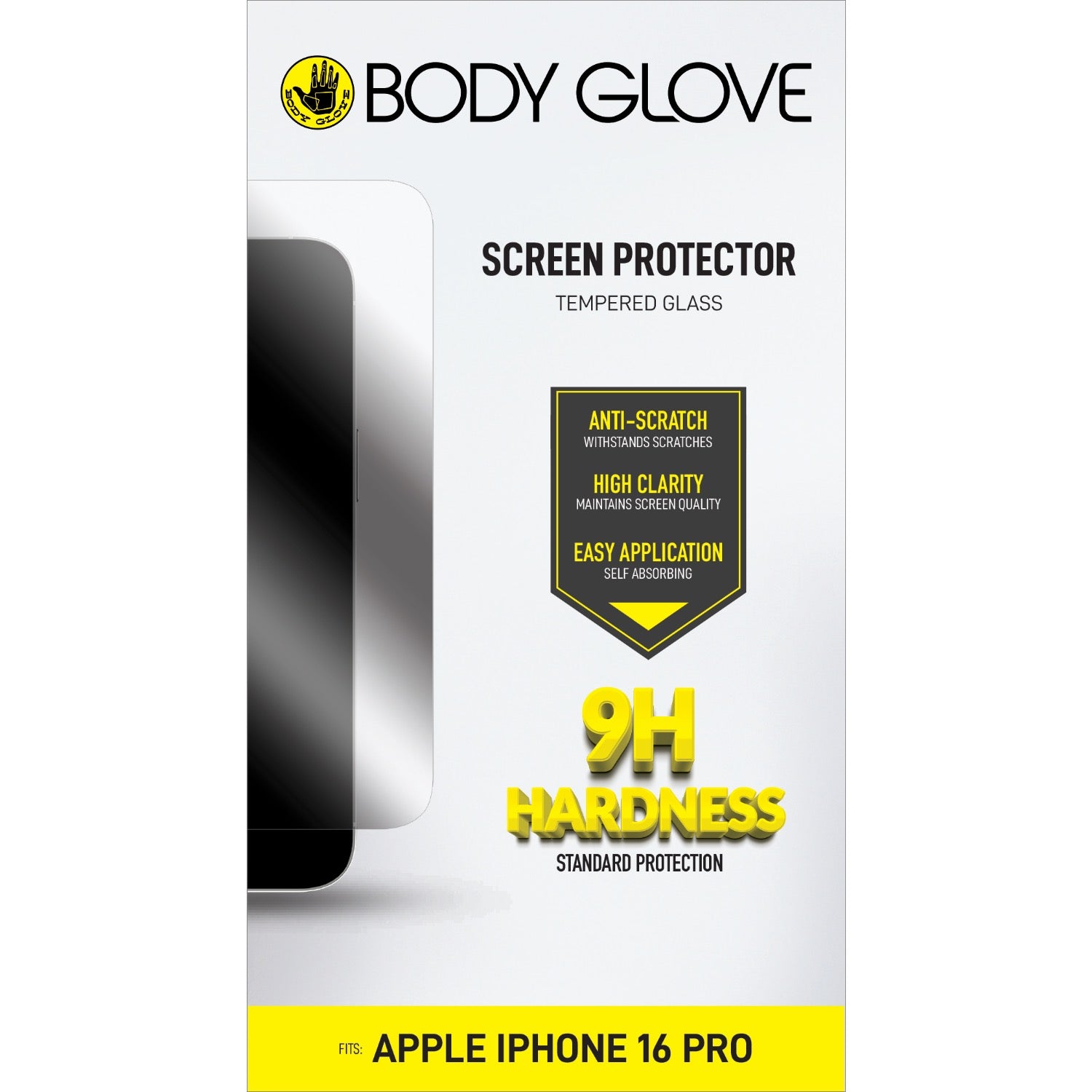 Body Glove Tempered Glass Screen Protector - Apple iPhone 16 Pro - Clear