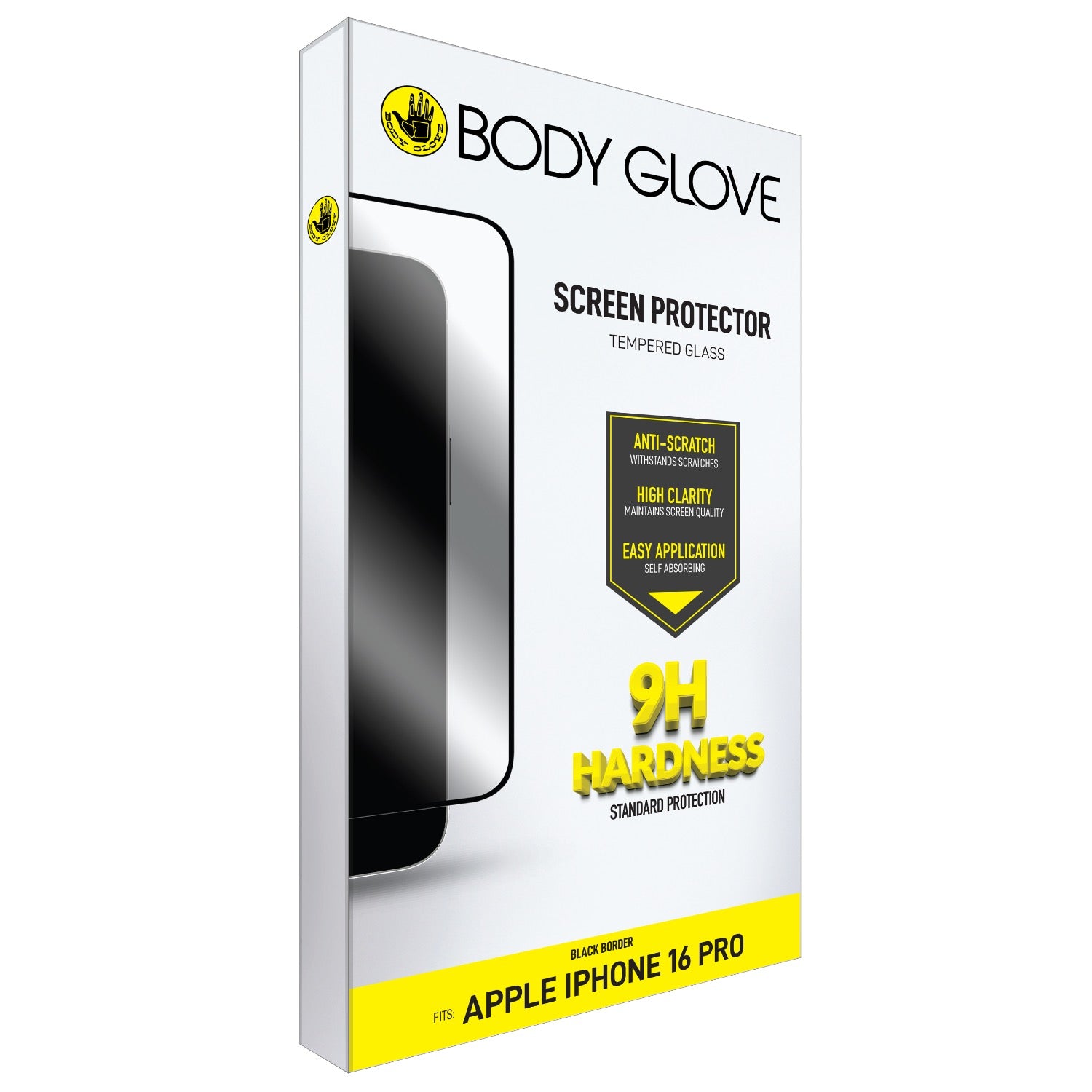 Body Glove Tempered Glass Screen Protector - Apple iPhone 16 Pro - Black Border