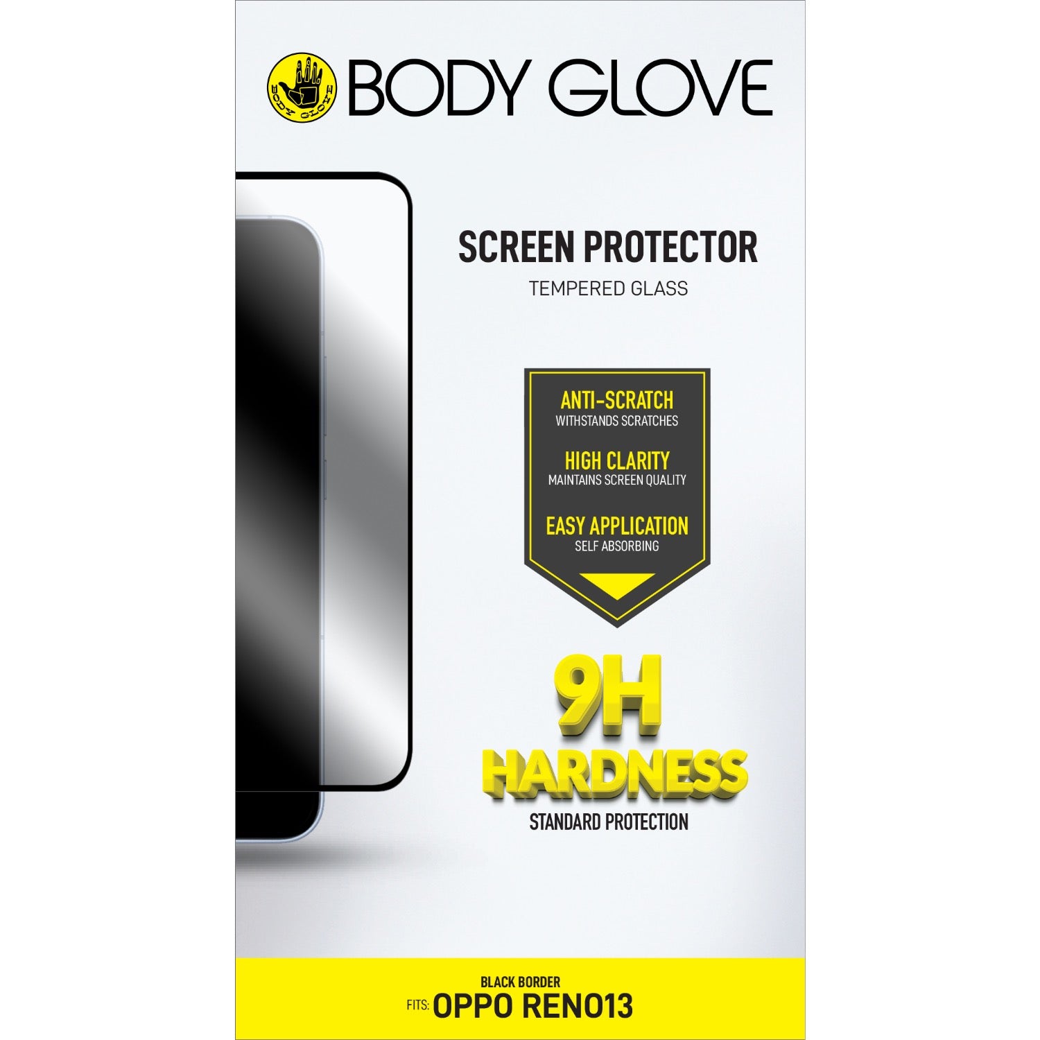 Body Glove Tempered Glass Screen Protector - Oppo Reno13 - Black Border
