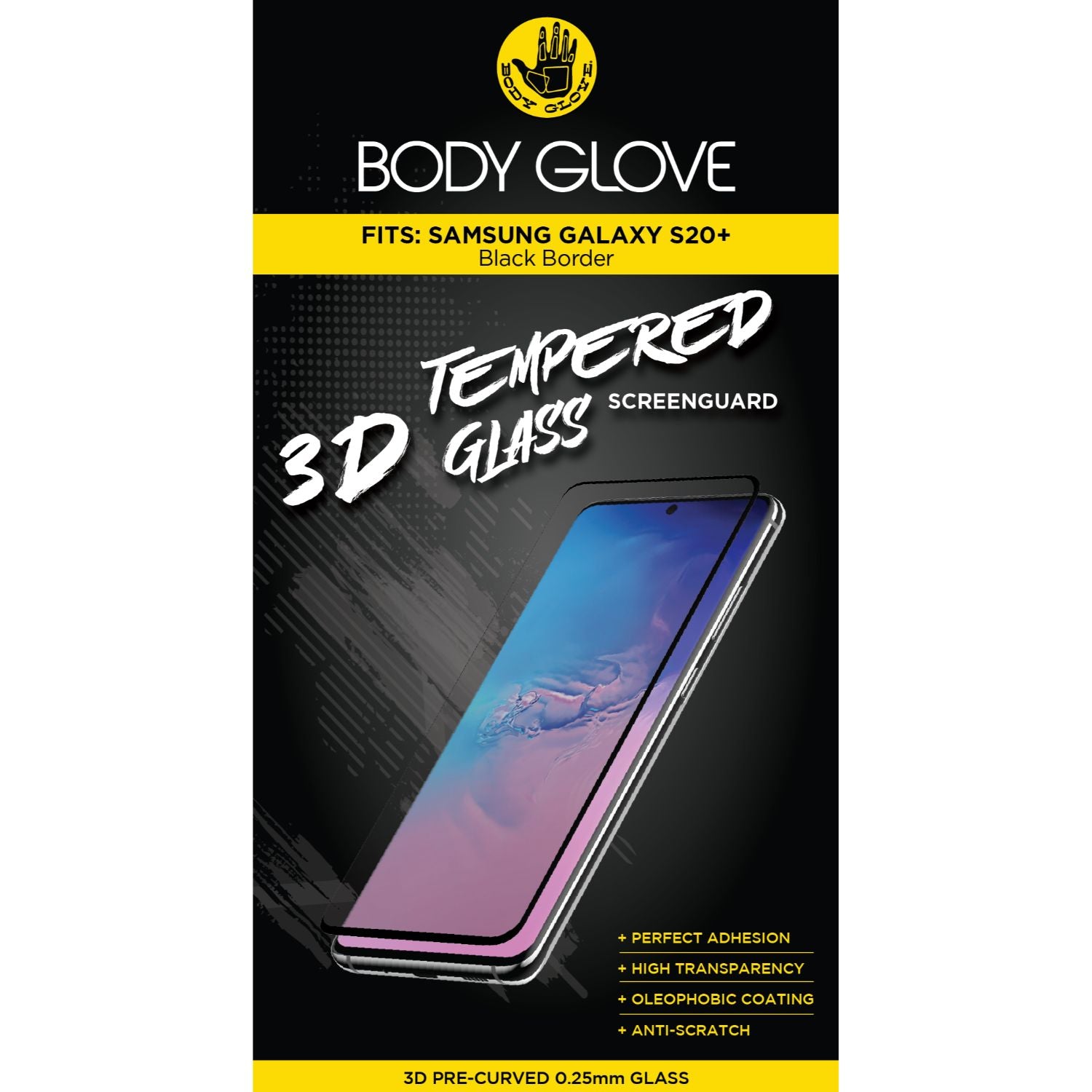 Body Glove 3D Tempered Glass Screen Protector - Samsung Galaxy S20+