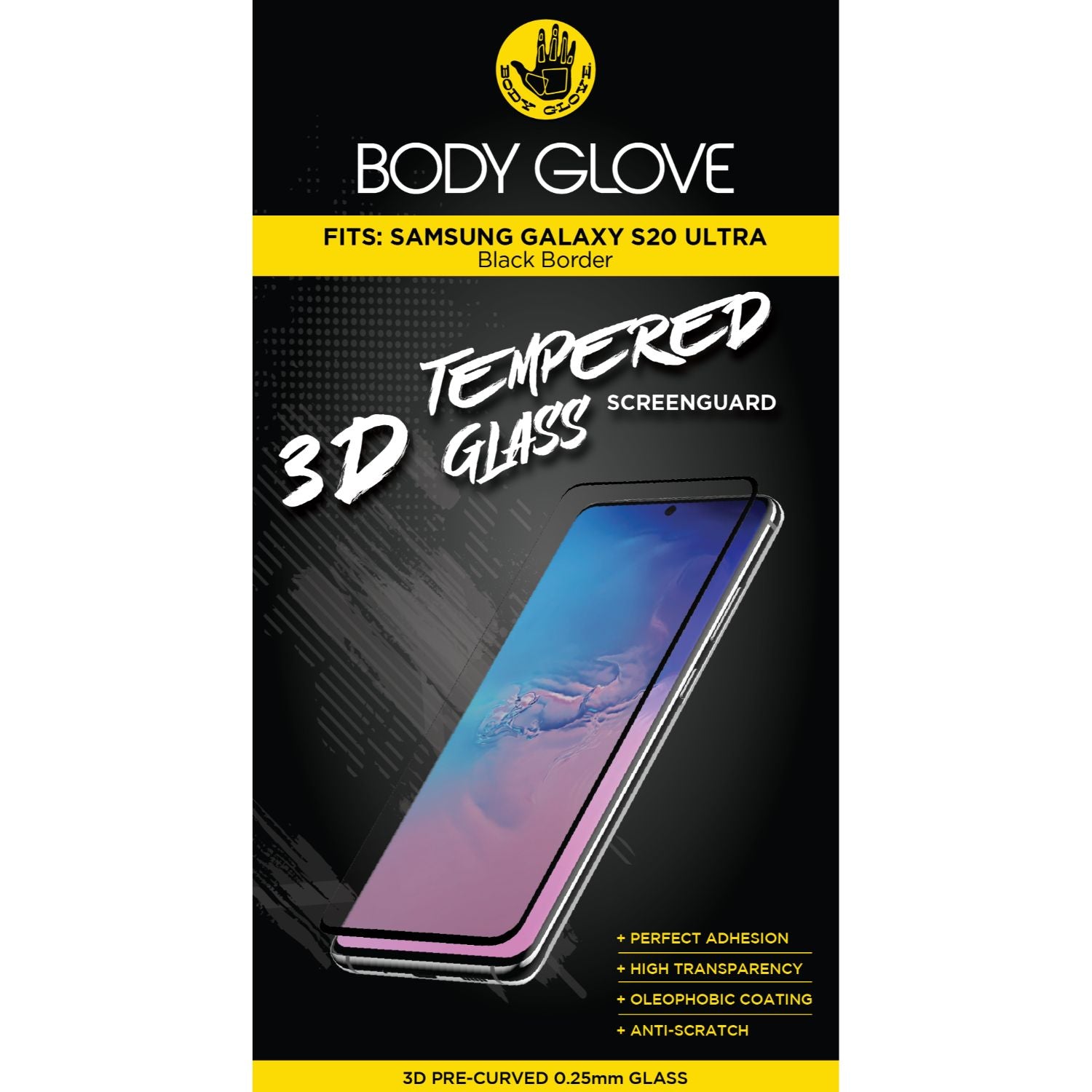 Body Glove 3D Tempered Glass Screen Protector - Samsung Galaxy S20 Ultra
