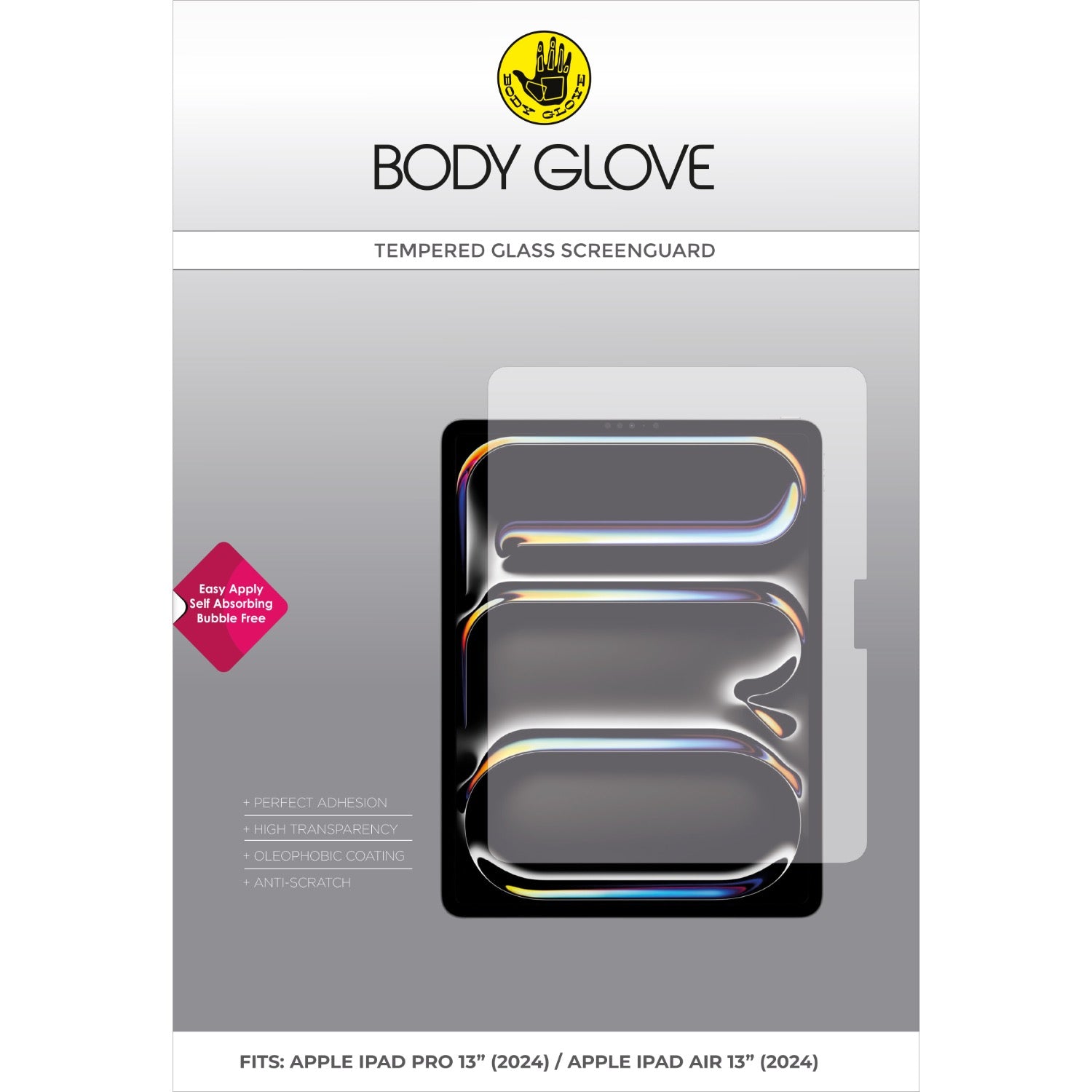 Body Glove Tempered Glass Screen Protector - Apple iPad Pro 13 (2024) / iPad Air 13 (2024) - Clear