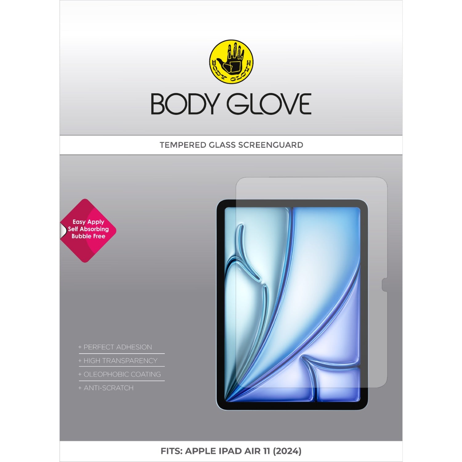 Body Glove Tempered Glass Screen Protector - Apple iPad Air 11 (2024) - Clear