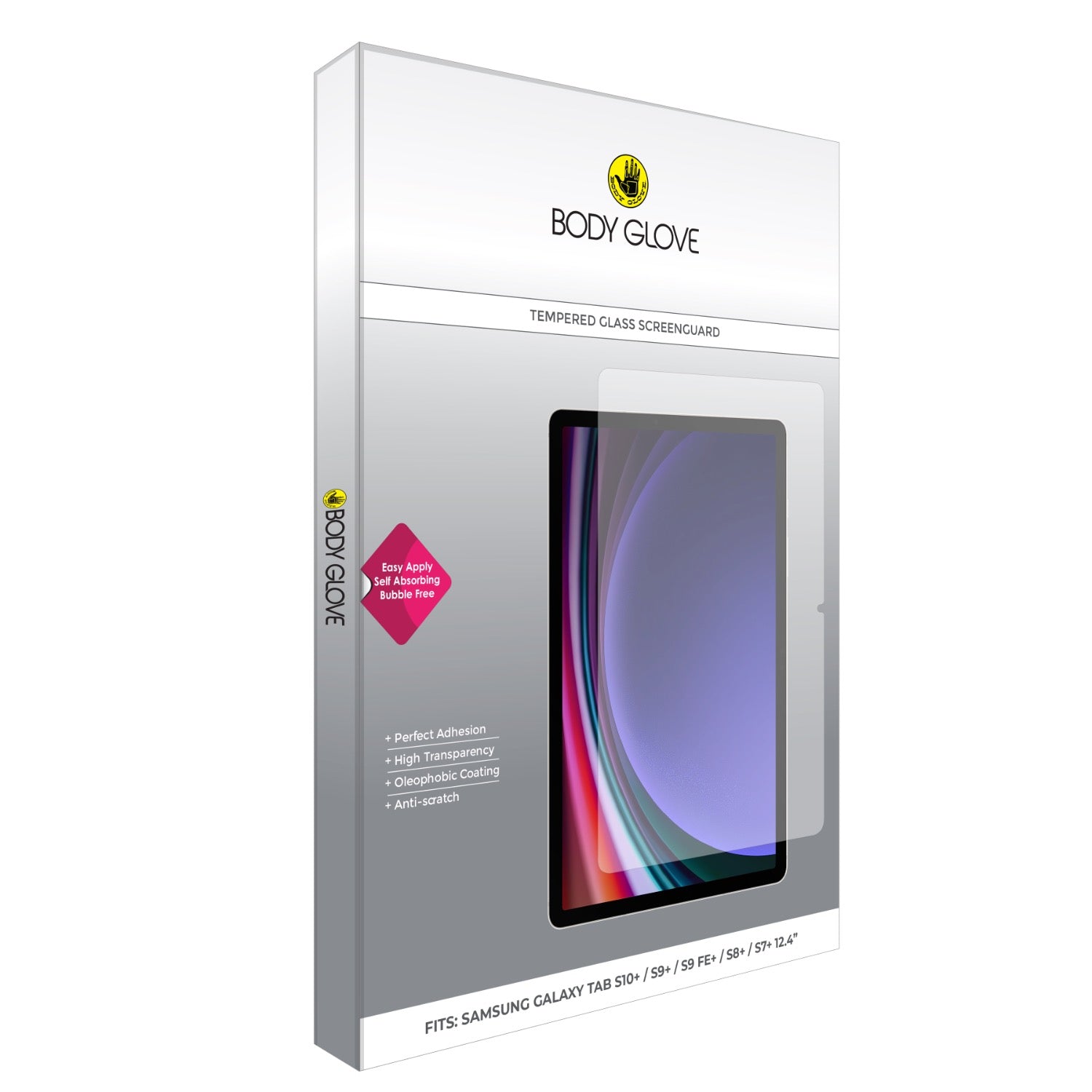 Body Glove Tempered Glass Screen Protector - Samsung Galaxy Tab S9+ / Tab S9 FE+ / Tab S8+ / Tab S7+