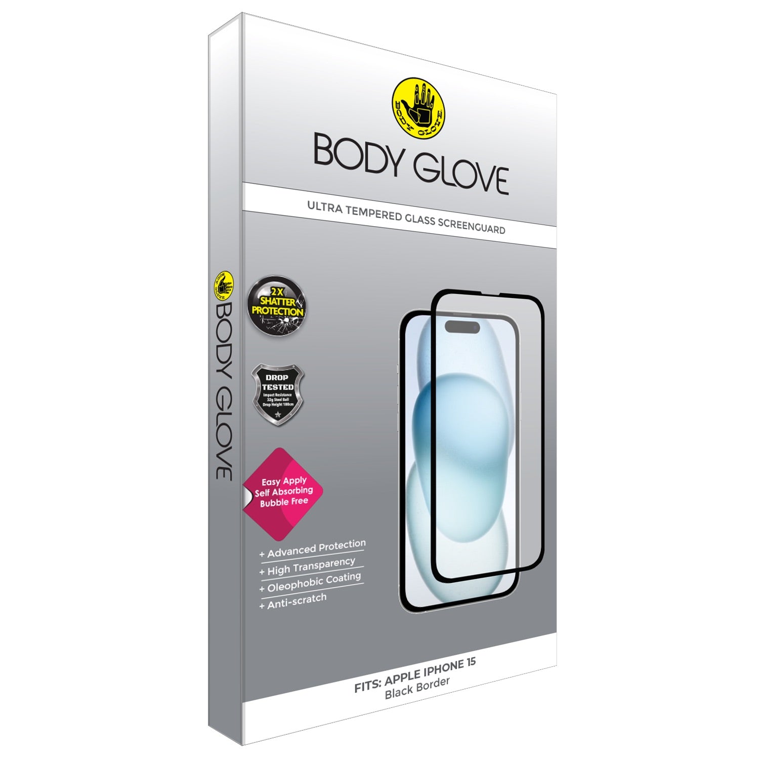 Body Glove Ultra Tempered Glass Screen Protector - Apple iPhone 15