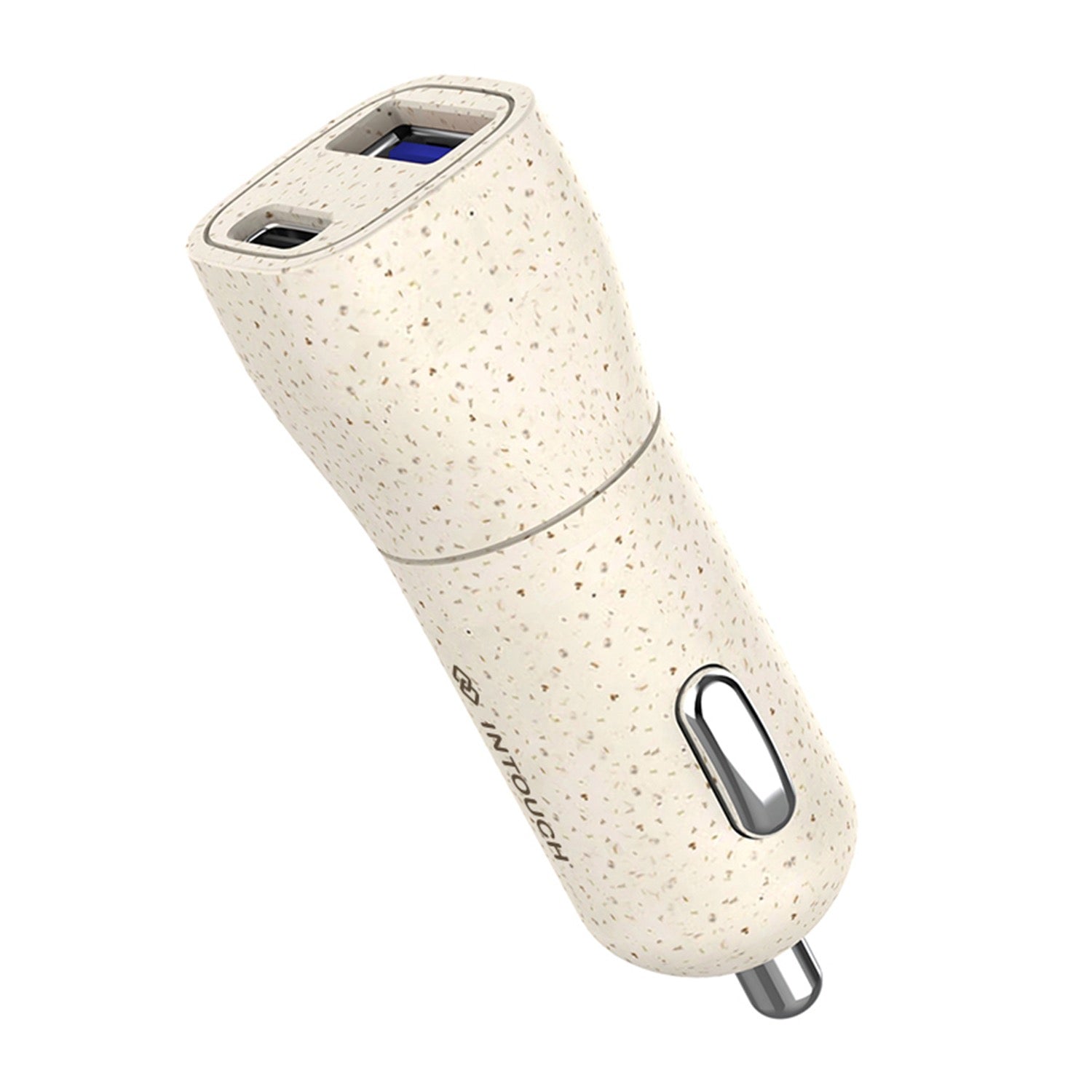 INTOUCH Biodegradable PD/USB Car Charger 20W - Wheat Straw