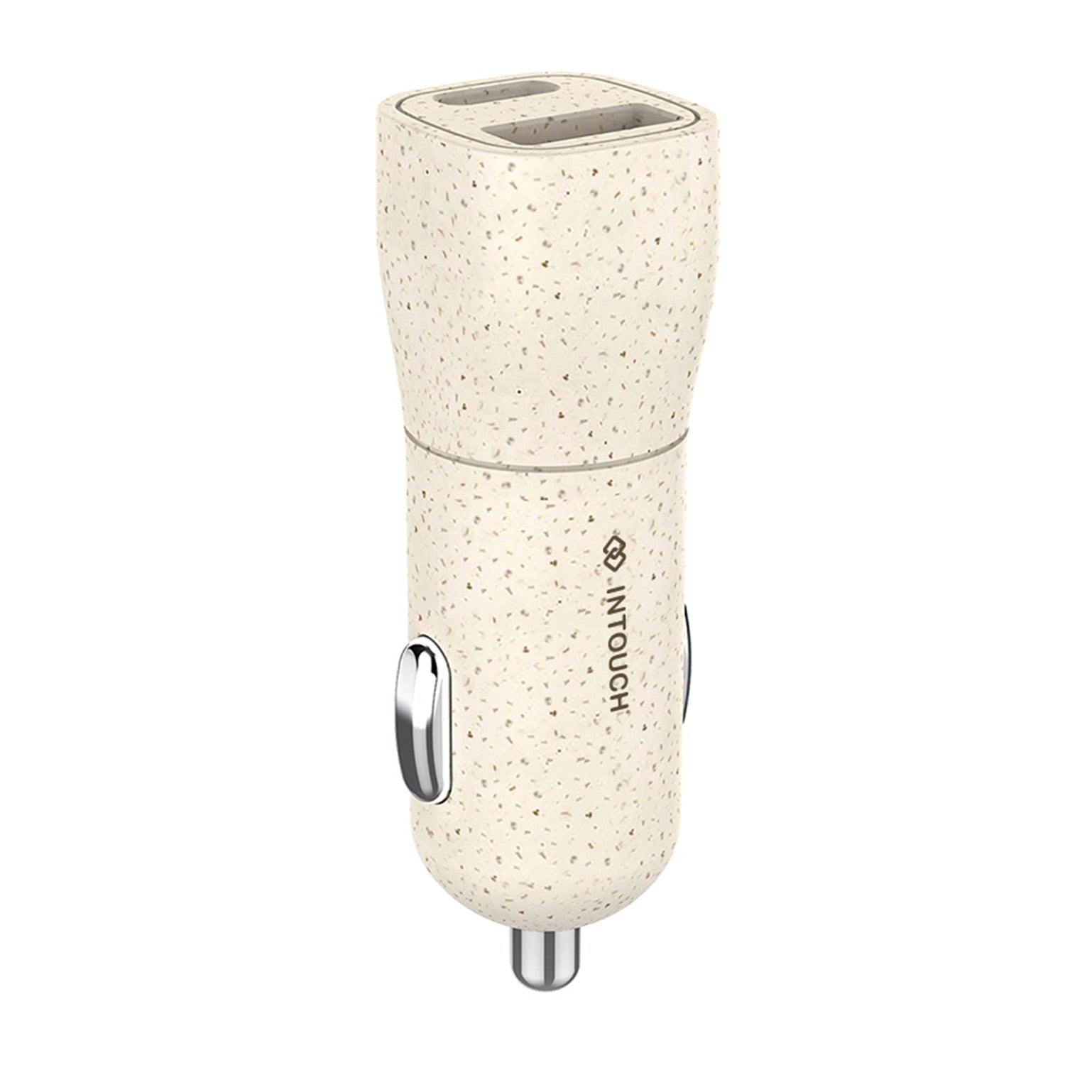INTOUCH Biodegradable PD/USB Car Charger 20W - Wheat Straw