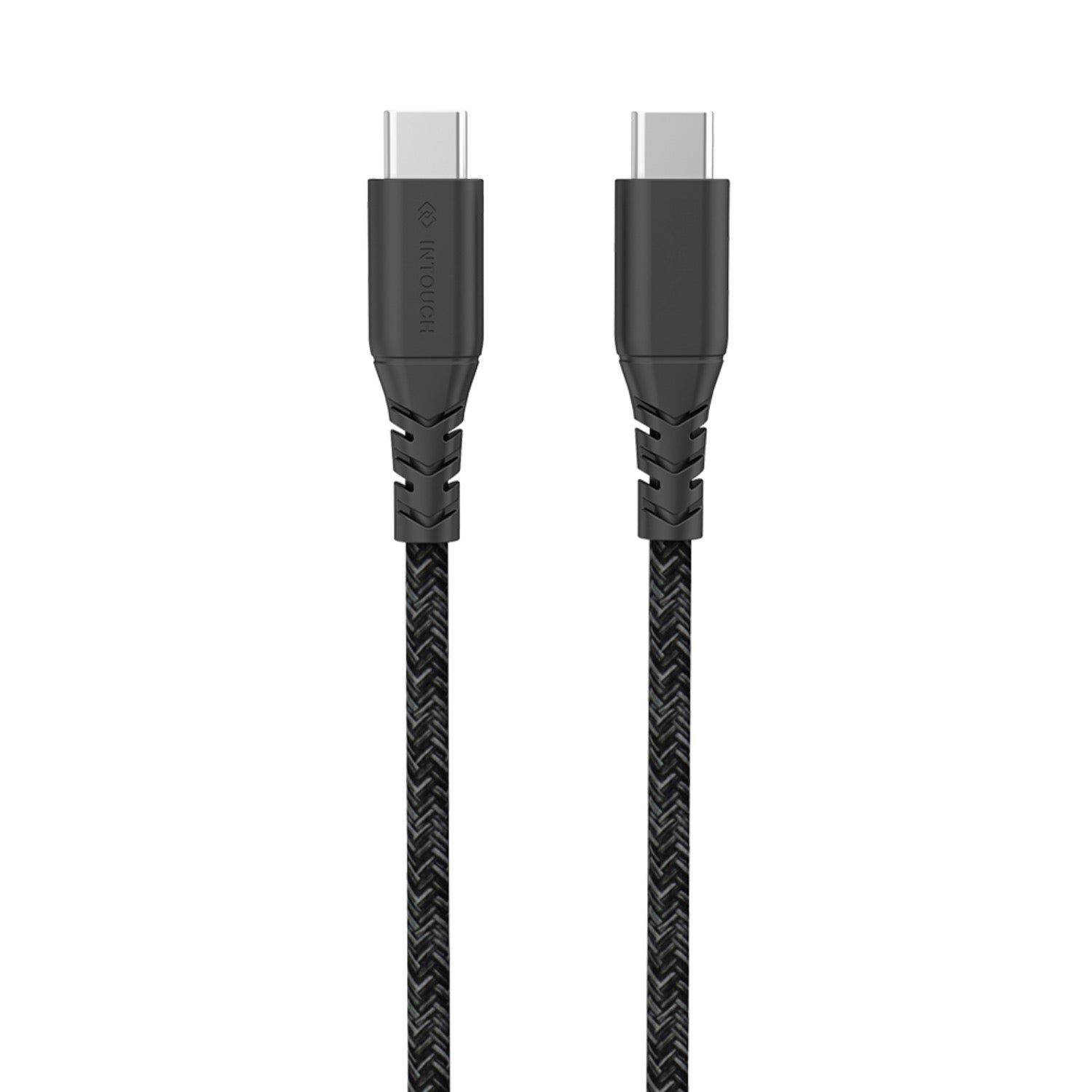 INTOUCH Type-C To Type-C Recycled Braided Cable 2 Metre - Black