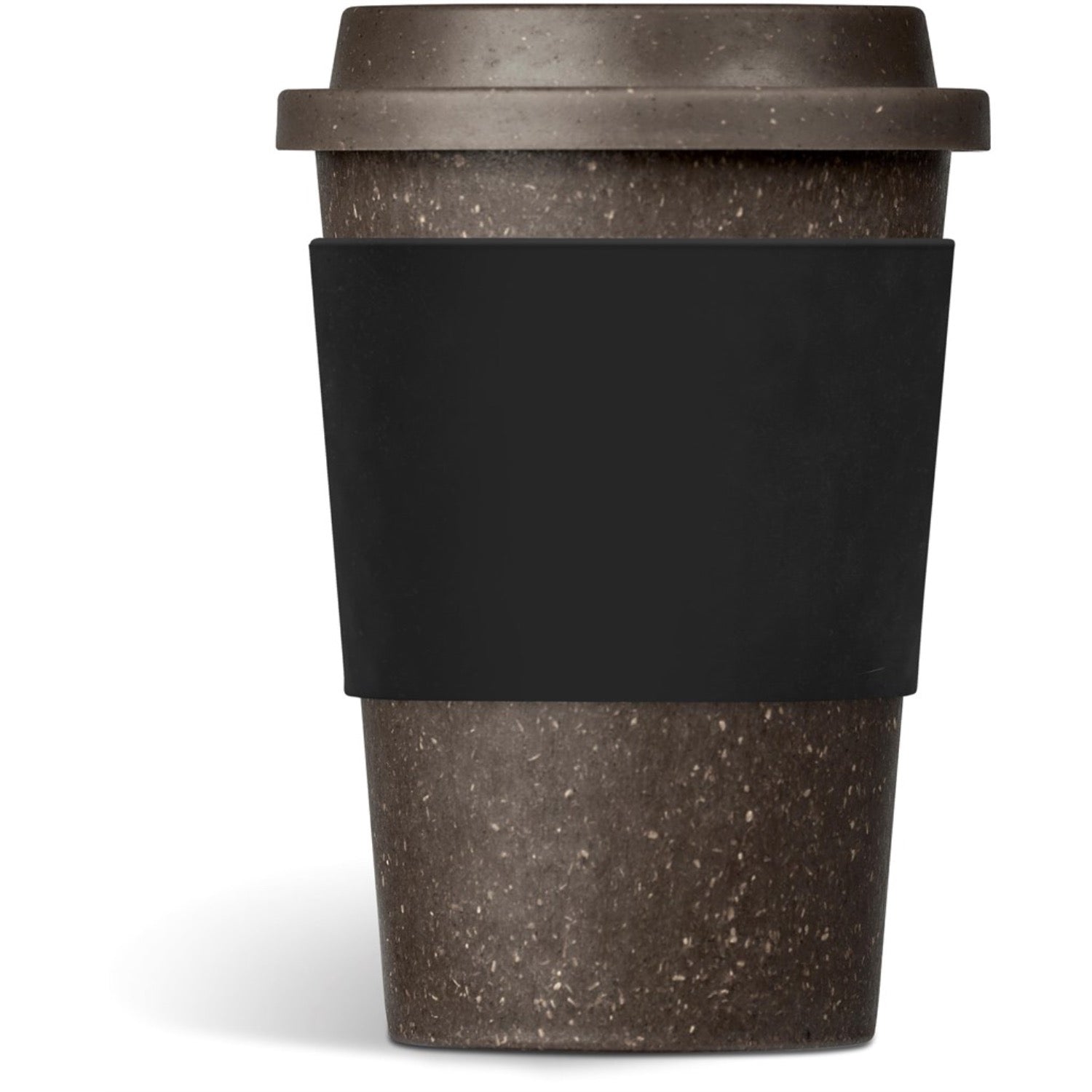 Kooshty Brown Bean Plastic Double-Wall Tumbler 400ml - Black
