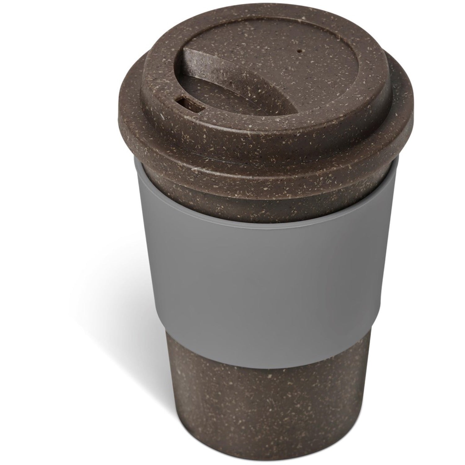 Kooshty Brown Bean Plastic Double-Wall Tumbler 400ml - Grey