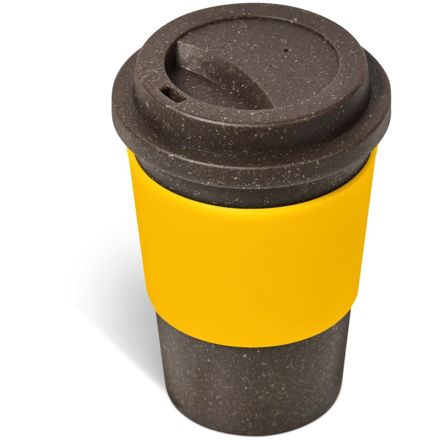 Kooshty Brown Bean Plastic Double-Wall Tumbler 400ml - Yellow