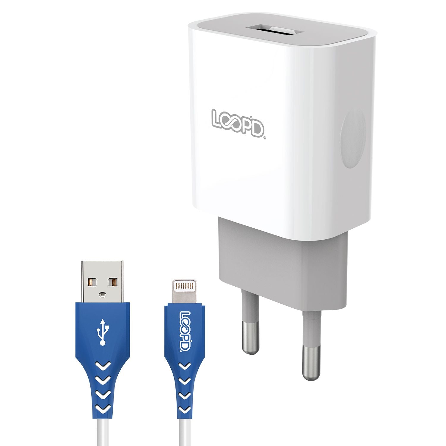 LOOPD 1 Port Home Charger With MFI Lightning Cable 10.5W