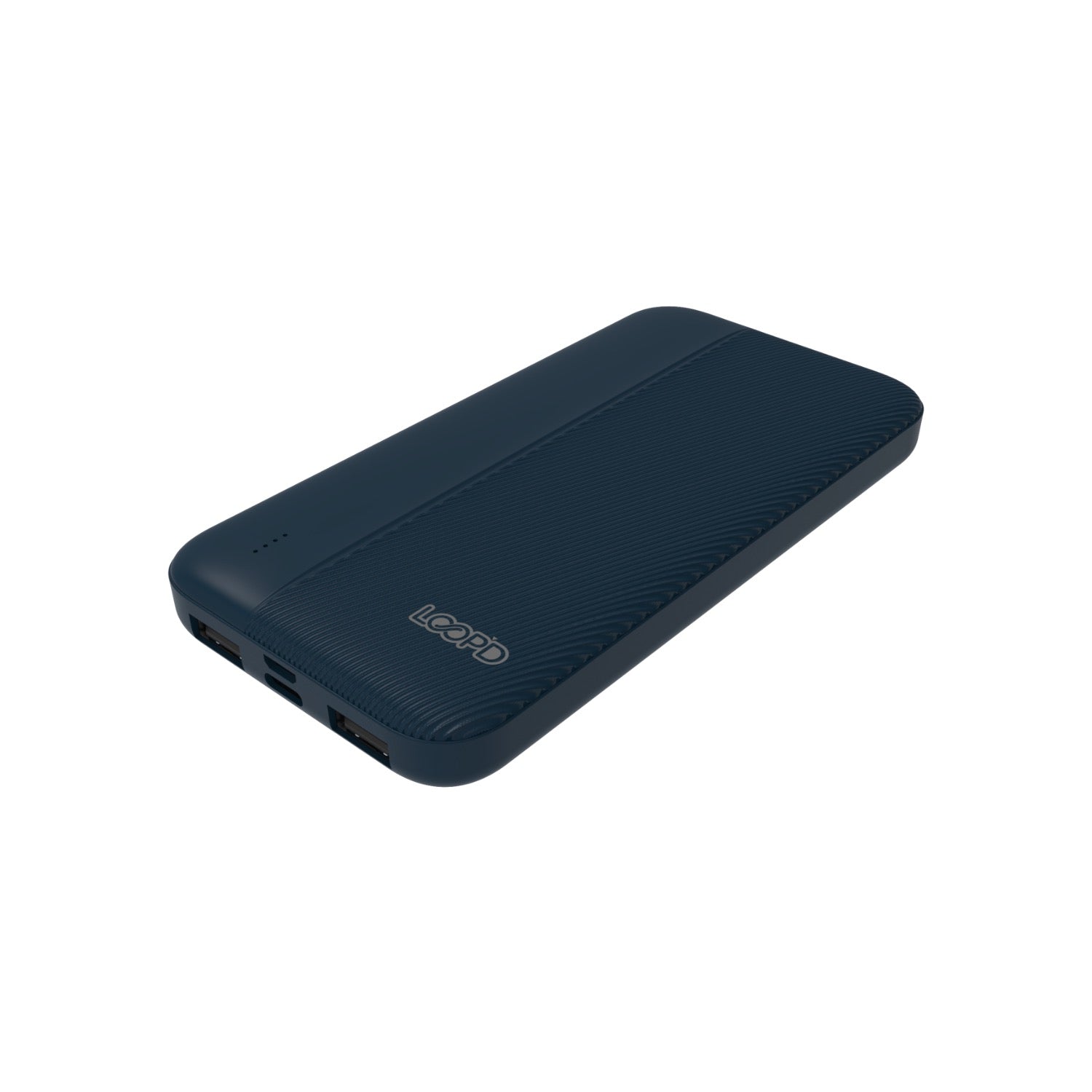 LOOPD 4LED Indicator Powerbank - 10000mAh - Navy Blue