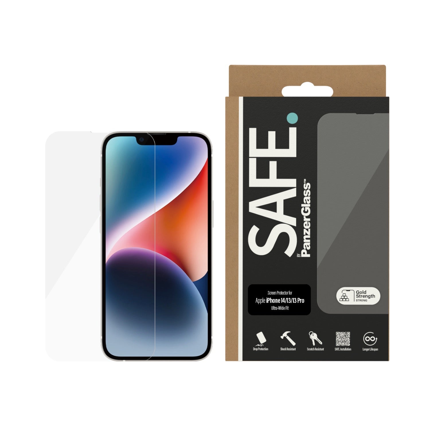 SAFE. By PanzerGlass Privacy Screen Protector Ultra Wide Fit - Apple iPhone 14 / iPhone 13 / iPhone 13 Pro