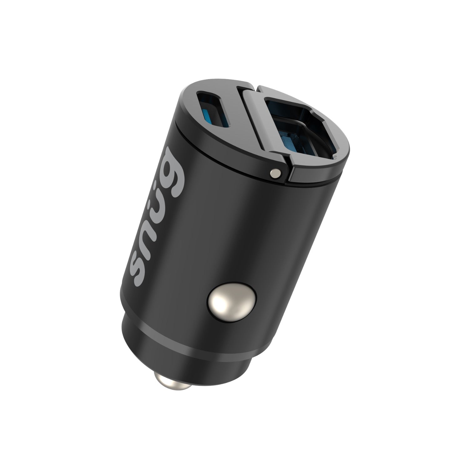 Snug Dual Port Mini Car Charger PD/USB 30W - Black