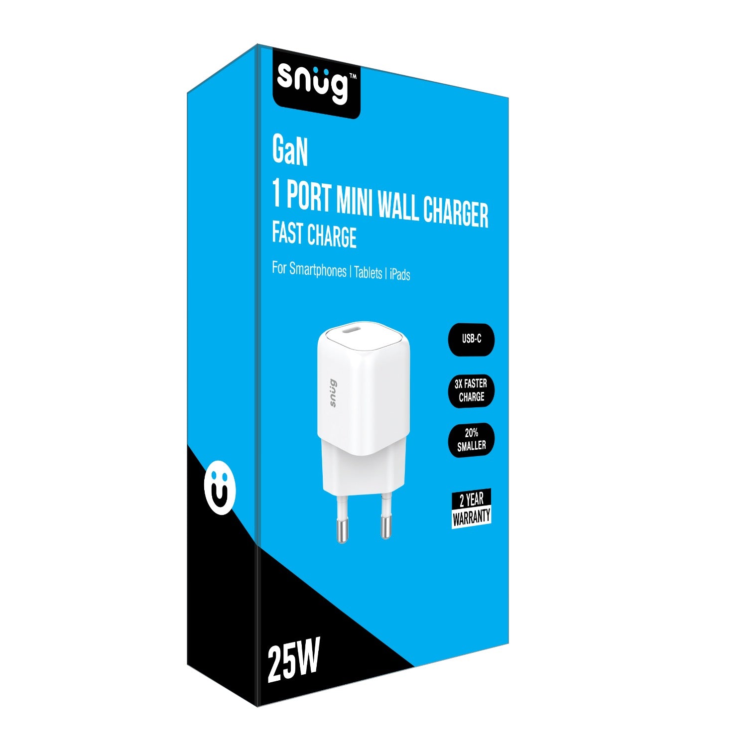 Snug 1 Port Mini PD Home Charger - 25W - White