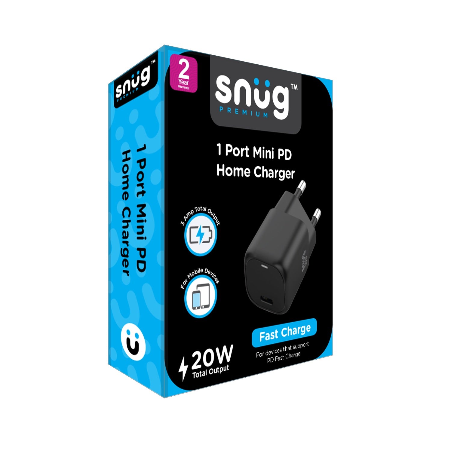 Snug 1 Port Mini PD Home Charger - 20W