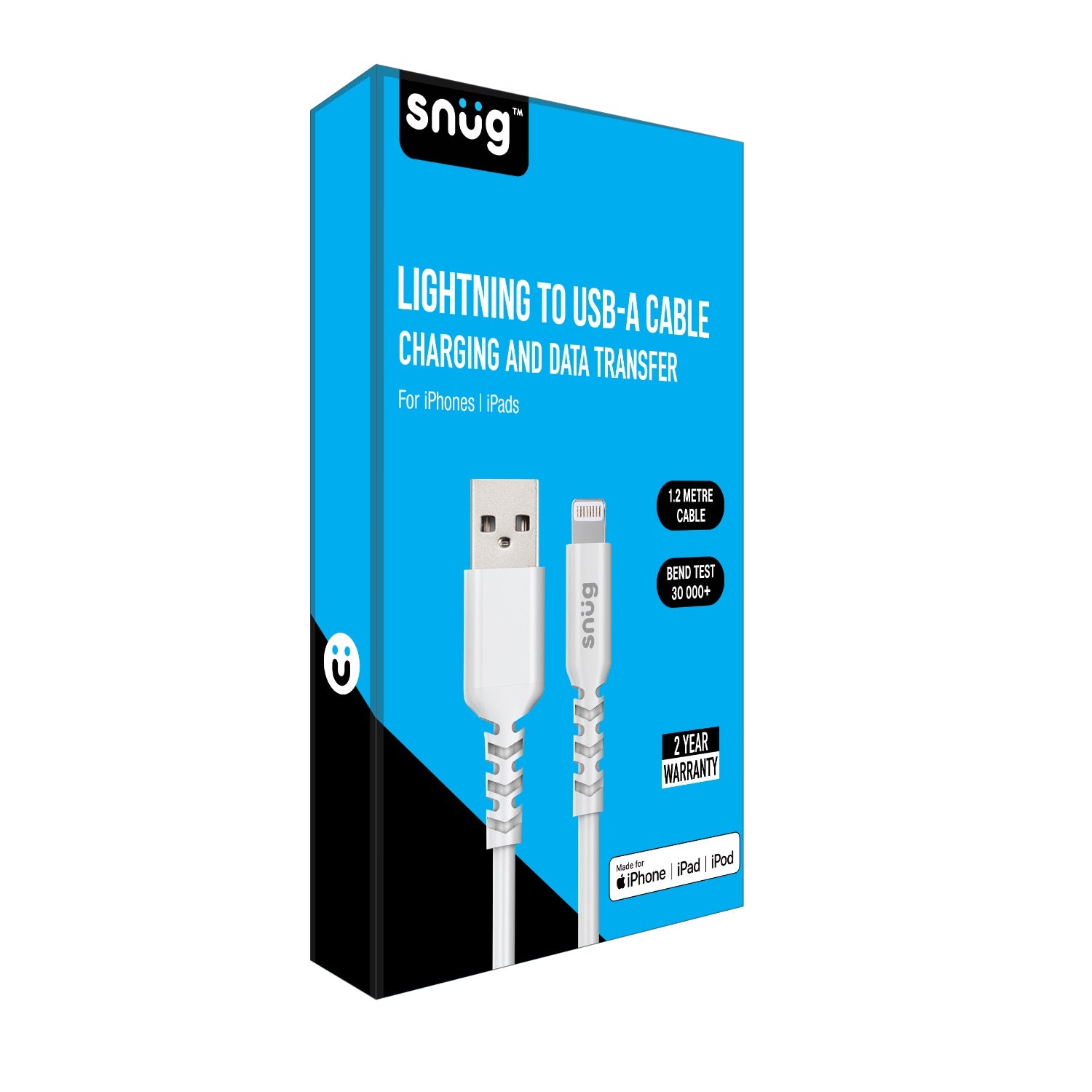 Snug USB To MFI Lightning Cable 12W - 1.2 Meter