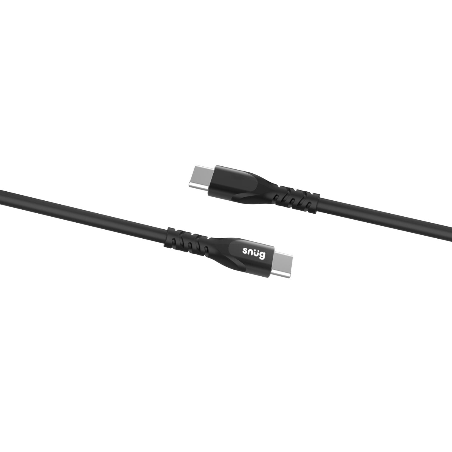 Snug Type-C To Type-C Silicone Cable - 1.2 Meter - Black