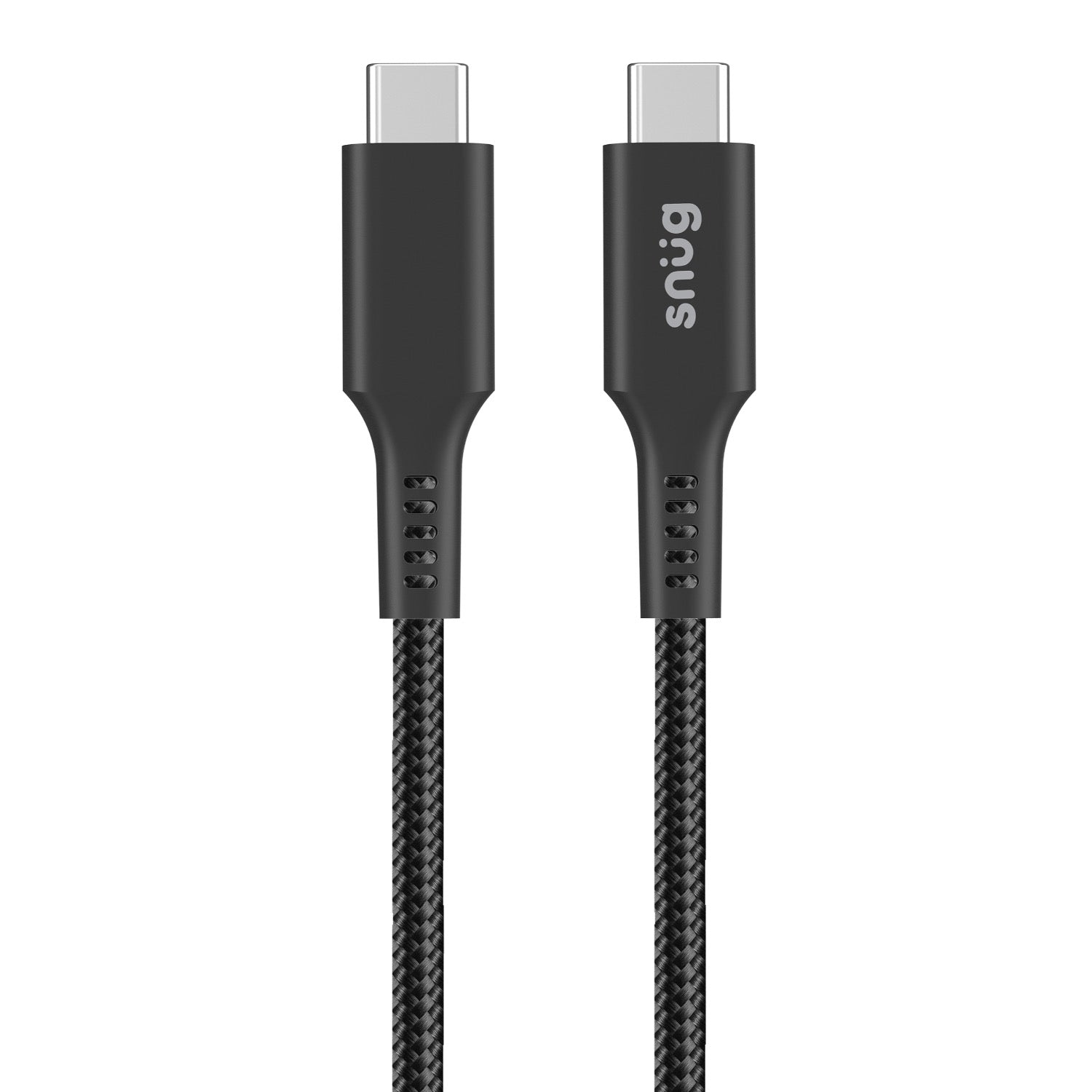 Snug Type-C To Type-C Magnetic Braided Cable 60W -  1.2 Metre - Black