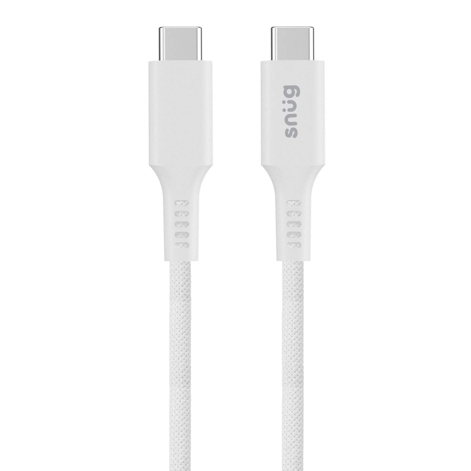 Snug Type-C To Type-C Magnetic Braided Cable 60W -  1.2 Metre - White