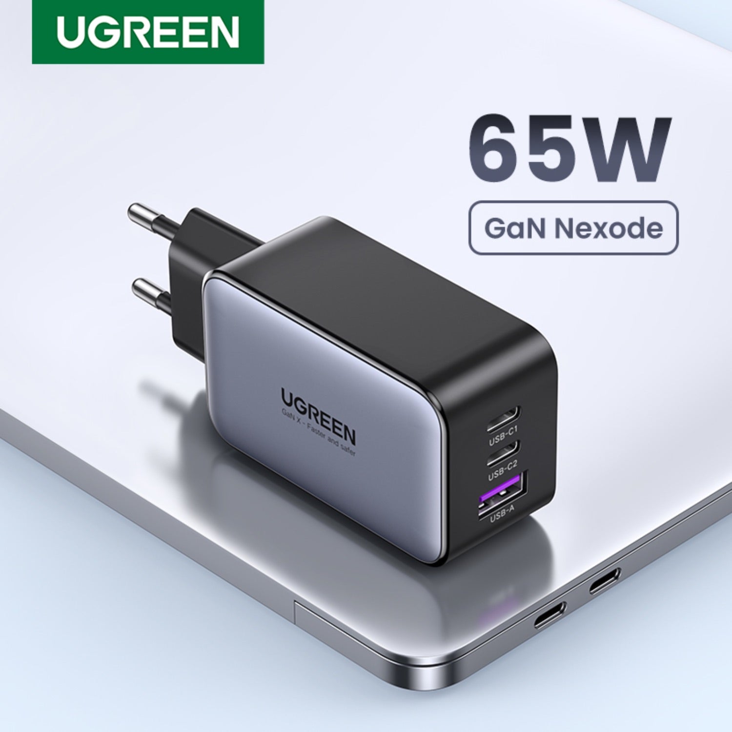 UGREEN 3 Port GaN PD Home Charger - 65W