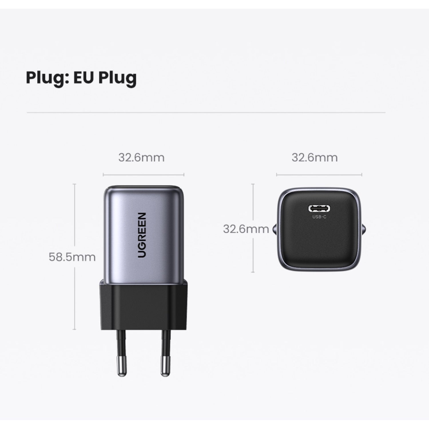 UGREEN 1 Port GaN PD Home Charger - 30W