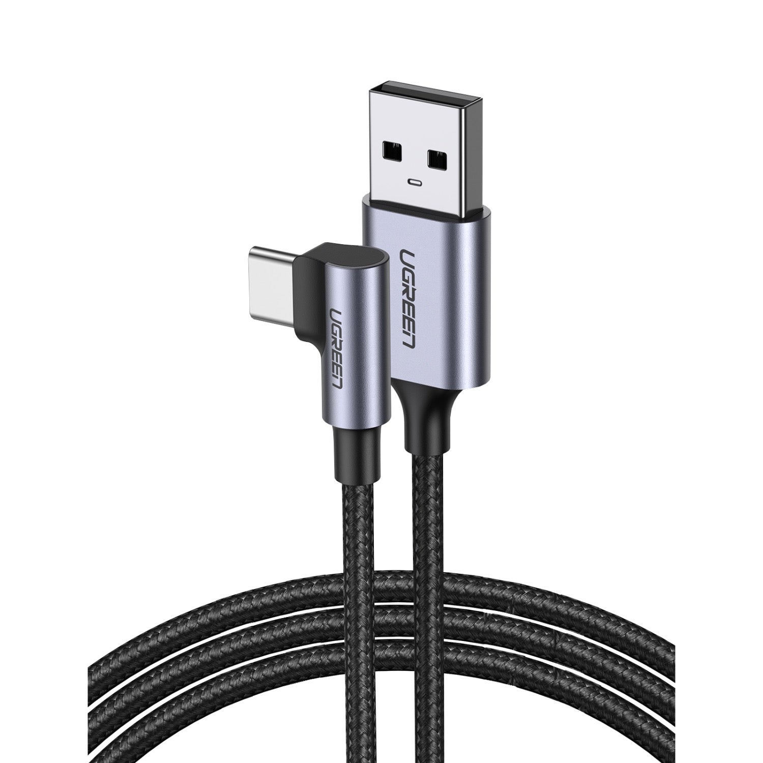 UGREEN USB To Type-C Right Angle Braided Cable - 1 Meter