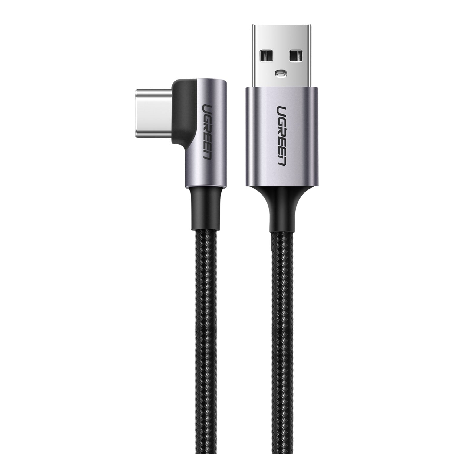 UGREEN USB To Type-C Right Angle Braided Cable - 1 Meter