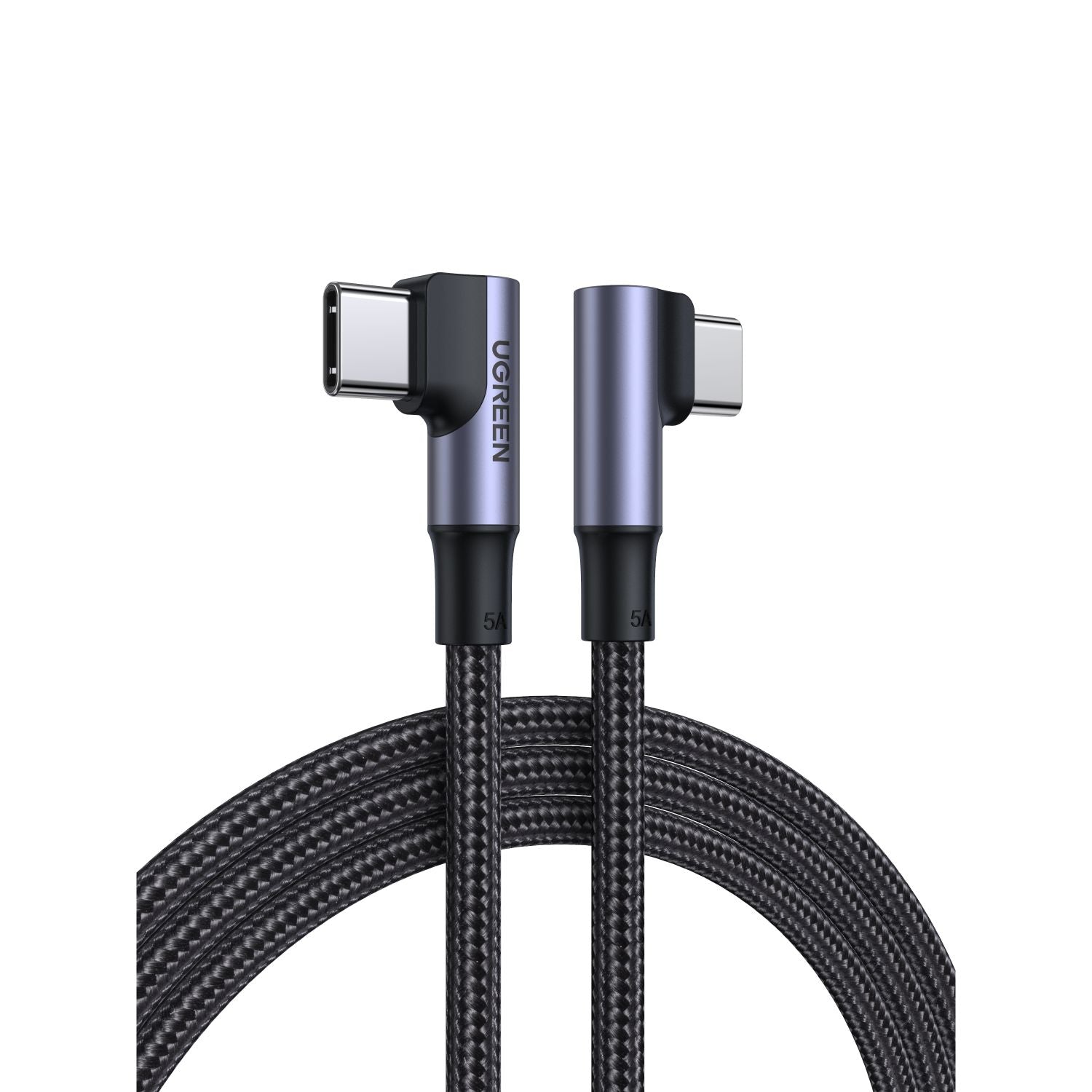 UGREEN Type-C To Type-C Right Angle Braided Cable - 2 Meter